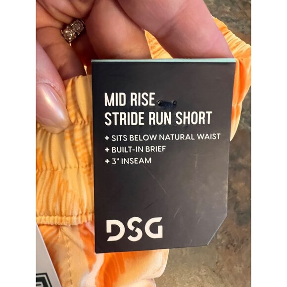 DSG Womens Trippy Zebra Tangerine Stride Running Shorts 2XS - Picture 7 of 9